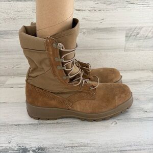 Belleville Men’s Size 11 Steel Toe Lace Up Combat Boots In Desert Brown